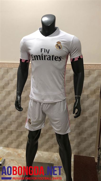 Áo Bóng Đá Real Madrid trắng sân nhà ngắn tay mùa giải 2020-2022
