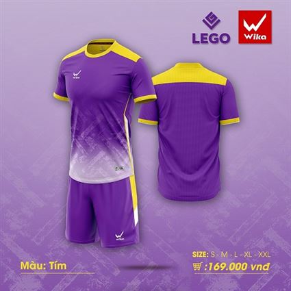 Áo Bóng Đá Không Logo Wika Lego Tím