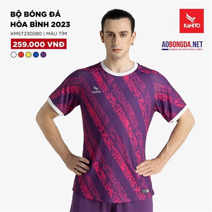 Áo Bóng Đá Không Logo Kamito Hòa Bình Tím 2023