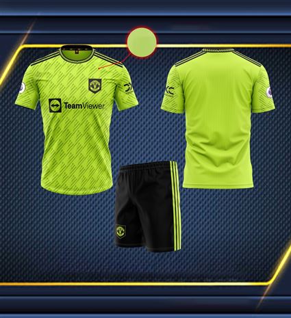 Áo Bóng Đá Manchester United Xanh Chuối Tập Sân Khách 2022-2023