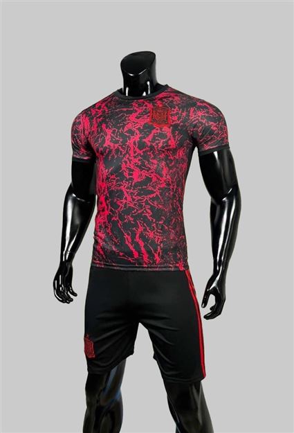 Áo Bóng Đá Đội Tuyển Tây Ban Nha World Cup đen đỏ Sân Nhà 2021-2022