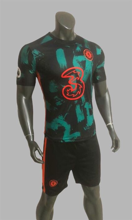 Áo bóng đá Chelsea xanh đen sân khách thứ 3 mùa giải 2021-2022