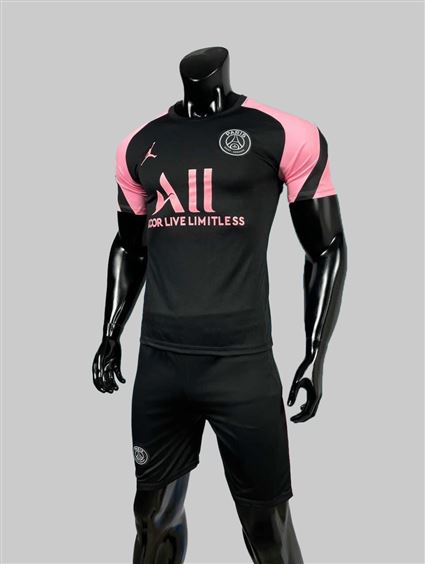 Áo Bóng Đá PSG đen hồng 2021-2022