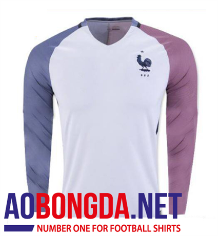 Áo bóng đá dài tay đội tuyển Pháp 2016 - 2017 trắng