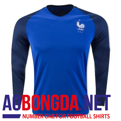 Áo bóng đá dài tay đội tuyển Pháp 2016 - 2017 xanh