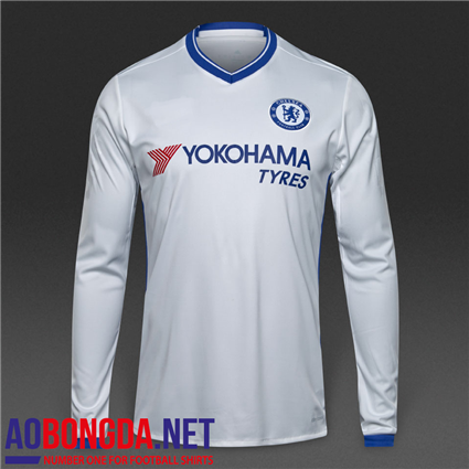 Áo bóng đá câu lạc bộ Chelsea dài tay màu trắng, mùa 2016-2017