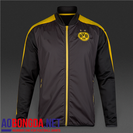 Áo khoác bóng đá câu lạc bộ Dortmund màu đen vàng, mùa 2016-2017