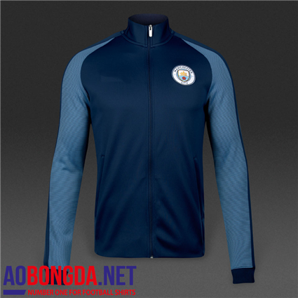 Áo khoác bóng đá câu lạc bộ Man City màu xanh đen, mùa 2016-2017