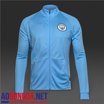 Áo khoác bóng đá câu lạc bộ Man City màu xanh, mùa 2016-2017