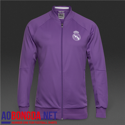 Áo khoác bóng đá câu lạc bộ Real Madrid màu tím, mùa 2016-2017