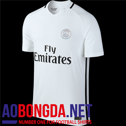 Mẫu áo đấu PSG 2017 trắng sân khách thứ 3 đấu cup c1