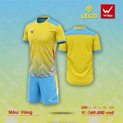 Áo Bóng Đá Không Logo Wika Lego Vàng
