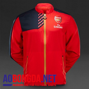 Áo khoác bóng đá Arsenal đỏ 2017