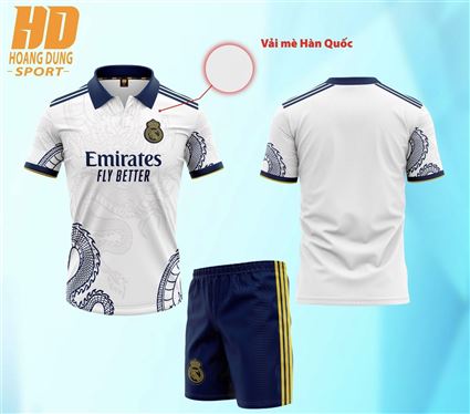 Áo Bóng Đá Real Madrid Trắng Rồng 2023-2024