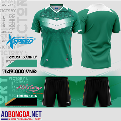 Áo Bóng Đá không logo xspeed  s8 victory xanh lá