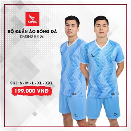 Áo Bóng Đá không logo Kamito 5 xanh ngọc