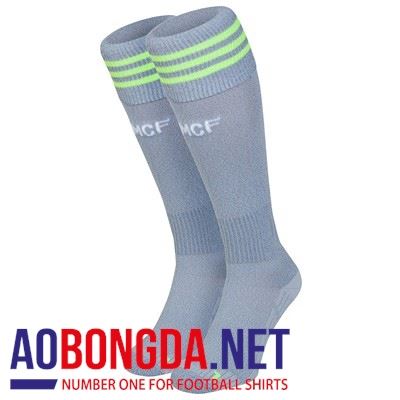 Tất chống trơn bóng đá clb Realmadrid xám ghi