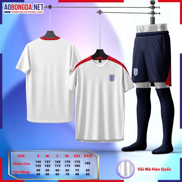 Áo Bóng Đá Đội Tuyển Anh Trắng 2025-2026