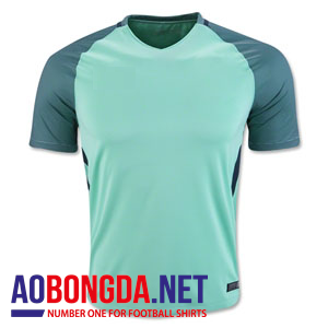 Áo bồ đào nha xanh sân khách không logo mẫu Euro 2016 2017