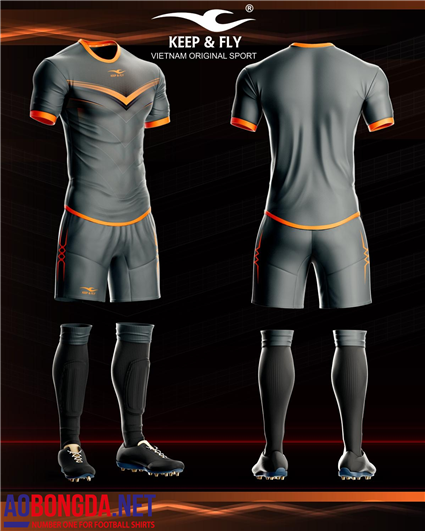 Áo Không Logo Keep & Fly Monster xám