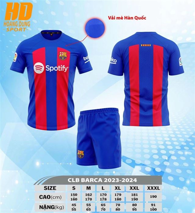 Áo Bóng Đá Câu Lạc Bộ Barca Sân Nhà 2023-2024