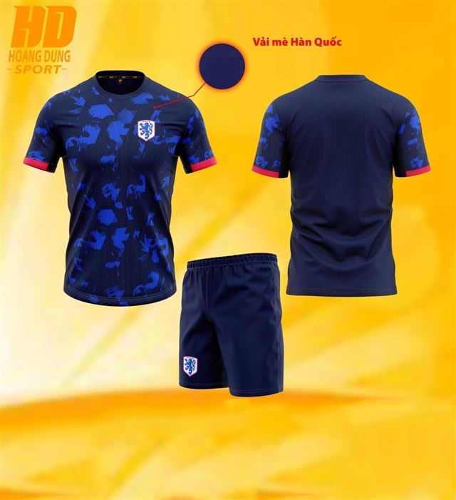 Áo Bóng Đá Đội Tuyển Hà Lan Xanh Đen 2023-2024