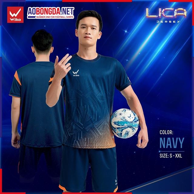 Áo Bóng Đá Không Logo Wika Lica Navy