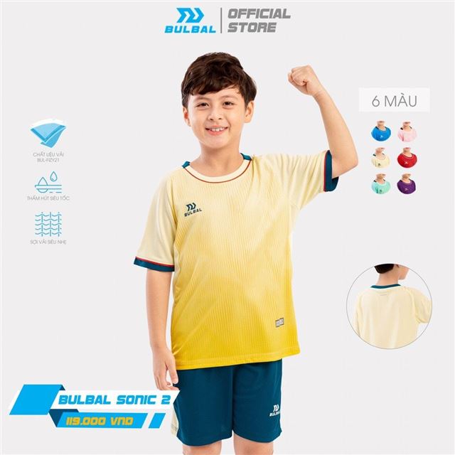 Áo Bóng Đá Trẻ Em Bulbal Sonic 2 Vàng