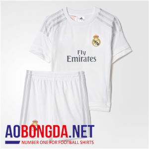 Quần áo thể thao trẻ em đội Realmadrid trắng