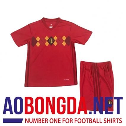 Áo bóng đá trẻ em đội tuyển Bỉ đỏ World Cup 2018