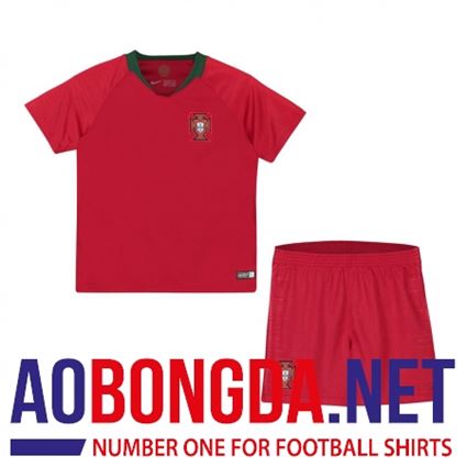 Áo bóng đá trẻ em đội tuyển Bồ Đào Nha đỏ World Cup 2018
