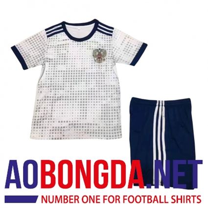 Áo bóng đá trẻ em đội tuyển Nga trắng World Cup 2018