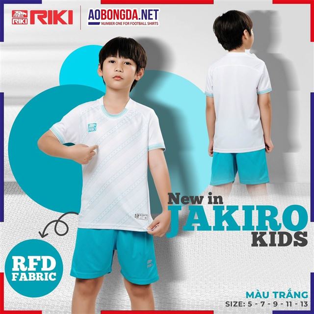 Áo Bóng Đá Trẻ Em Riki Jakiro Trắng