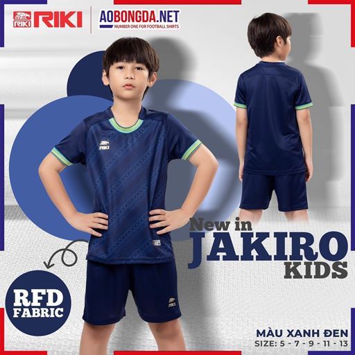 Áo Bóng Đá Trẻ Em Riki Jakiro Xanh Đen