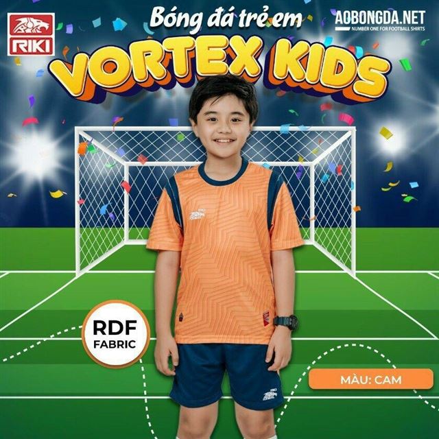 Áo Bóng Đá Trẻ Em Riki Vortex Cam