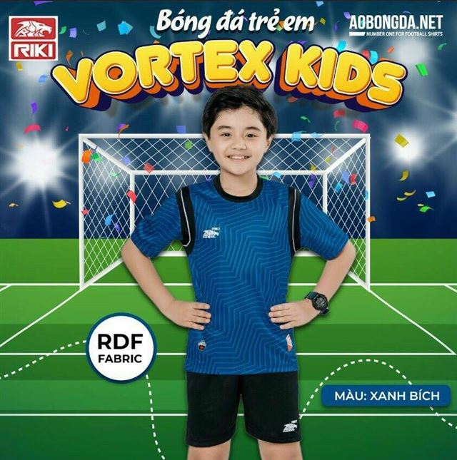 Áo Bóng Đá Trẻ Em Riki Vortex Xanh Bích