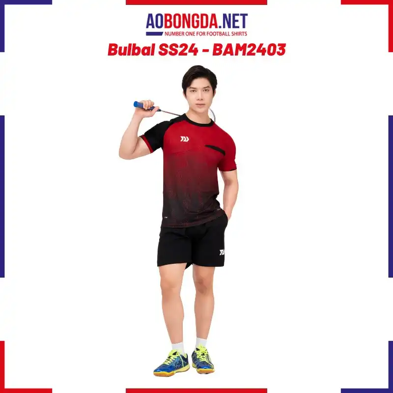 Áo Cầu Lông Bulbal SS24 - BAW2403 Nam Đỏ