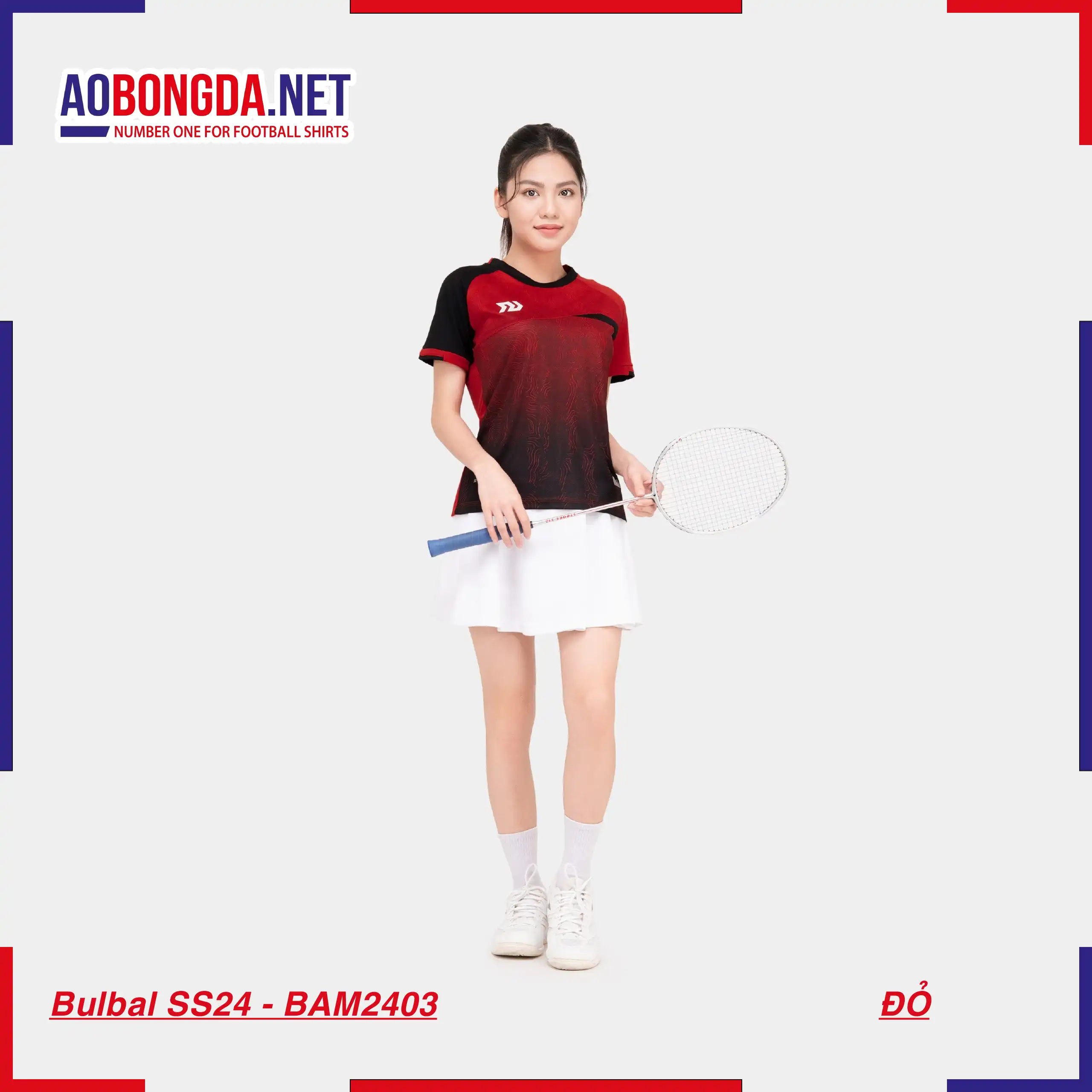 Áo Cầu Lông Bulbal SS24 - BAW2403 Nữ Đỏ