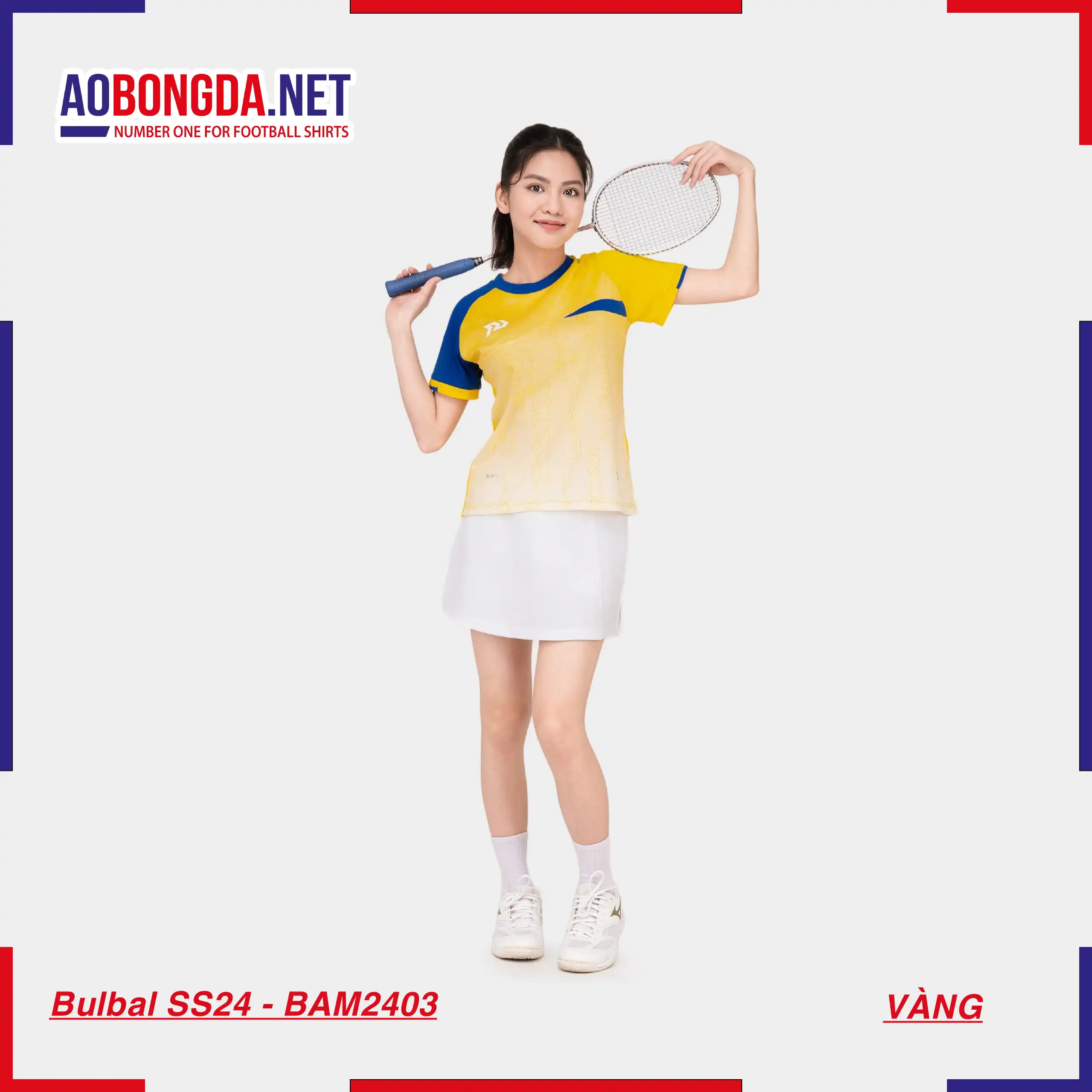 Áo Cầu Lông Bulbal SS24 - BAW2403 Nữ Vàng