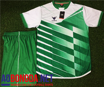 Áo Không Logo Eureka Xanh Lá Tay Trắng 17-18