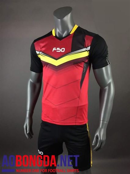 Áo không logo F50 Victory Đỏ Đen