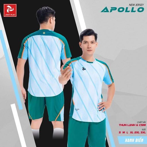 Áo Không Logo Justplay Apollo Xanh Biển