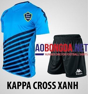 áo không logo kappa cross xanh ngọc