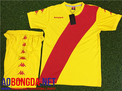 Áo Không Logo Kappa Vàng Sọc Chéo Đỏ 2017