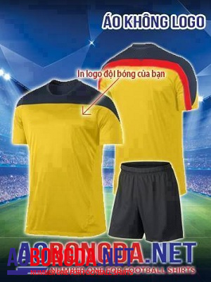 Áo không logo training vàng đen