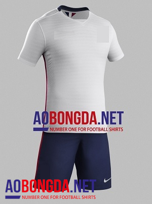 Áo không logo Pháp trắng