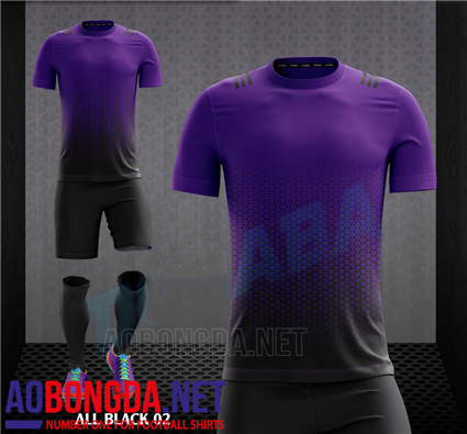 Áo Ko Logo All Black tím đen