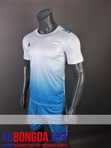 Áo Ko Logo All Black trắng xanh da trời