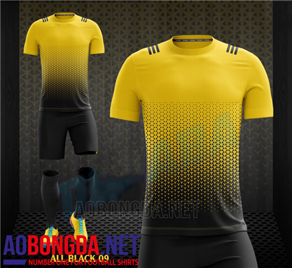 Áo Ko Logo All Black vàng đen