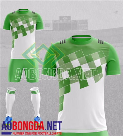 Áo Ko Logo TIRO Trắng Xanh Lá